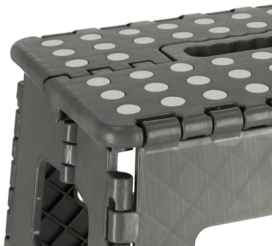 KIK Generic Neslystanti sulankstoma taburetė 22cm tamsiai pilka