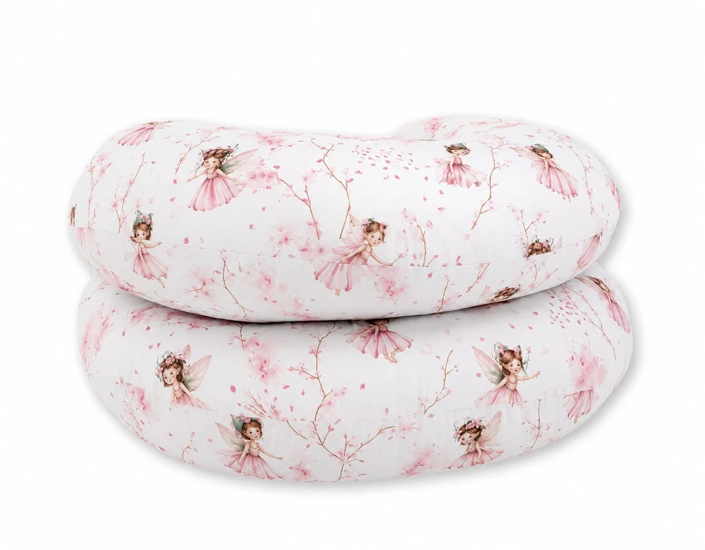 Nėštumo ir maitinimo pagalvė C Blossom Fairies su nuimamu užvalkalu