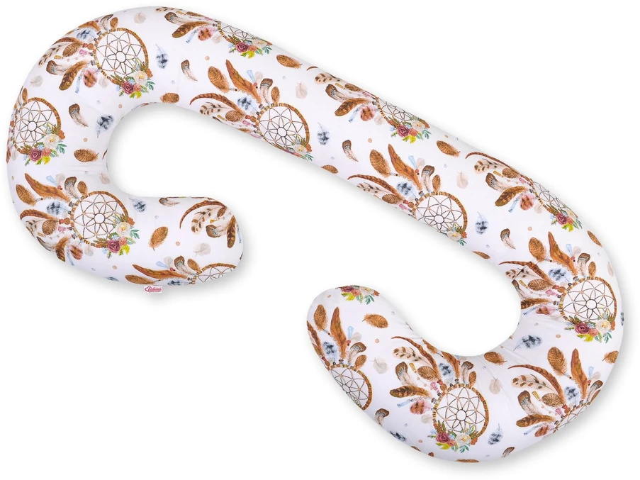 Nėštumo pagalvės užvalkalas C formai Dream Catchers Baltas