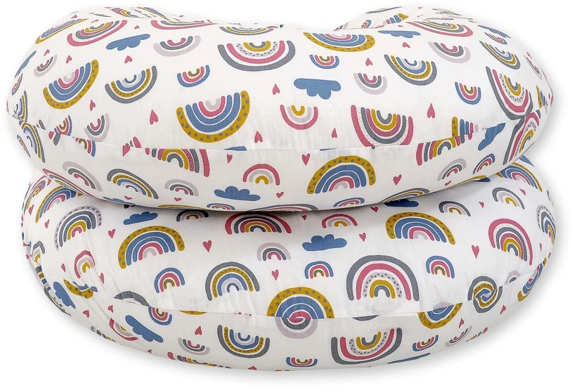Nėštumo pagalvės užvalkalas „Rainbow“ iš medvilnės