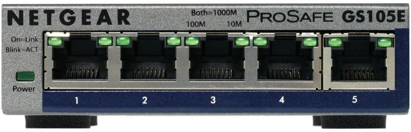 Šakotuvas Netatmo Netgear Switch GS105E žiniatinklio valdymas, stalinis kompiuteris, 1 Gbps (RJ-45) jungtys kiekis 5, maitinimo tipas išorinis