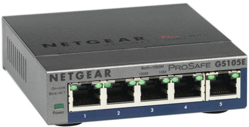 Šakotuvas Netatmo Netgear Switch GS105E žiniatinklio valdymas, stalinis kompiuteris, 1 Gbps (RJ-45) jungtys kiekis 5, maitinimo tipas išorinis