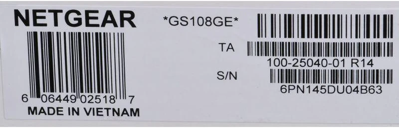Šakotuvas Netatmo Netgear Switch GS108GE Nevaldomas, Stalinis kompiuteris, 1 Gbps (RJ-45) jungtys kiekis 8, Maitinimo tipas Išorinis