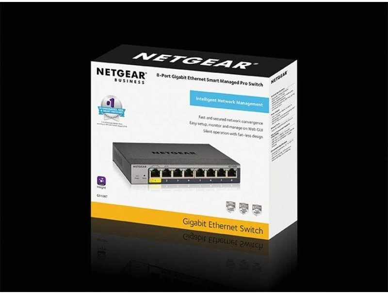 NETGEAR 8 prievadų Gigabit Ethernet Smart Managed Pro jungiklis