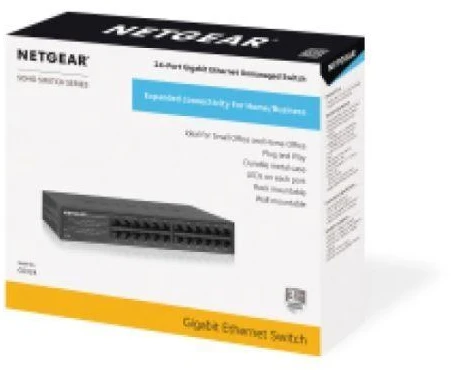 Šakotuvas NETGEAR GS324-200EUS 24 prievadų nevaldomas gigabitinis komutatorius