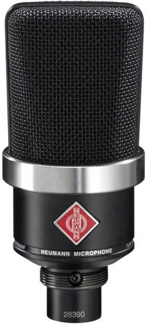 Neumann TLM 102 MT studijinis rinkinys - didelės diafragmos kondensatorinis mikrofonas su amortizuojančiu laikikliu, juodas