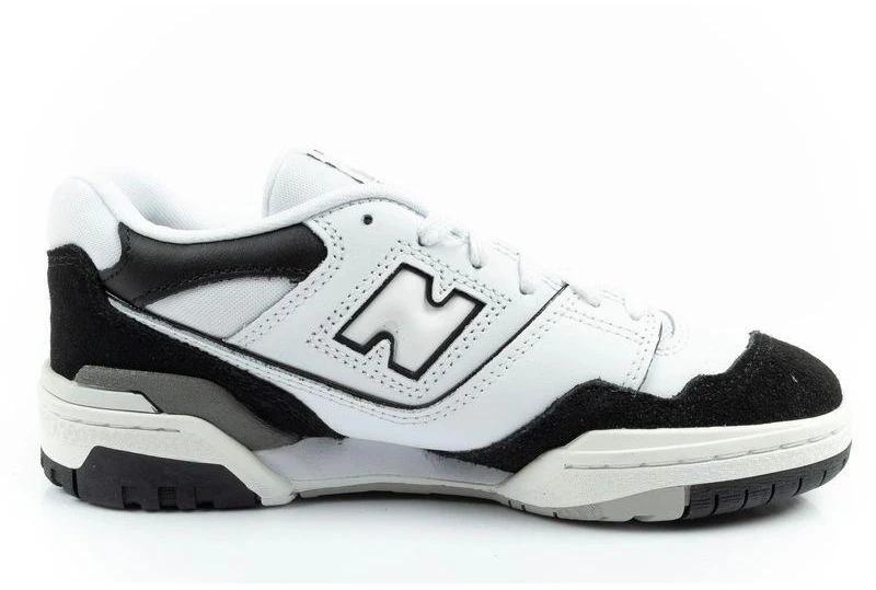 New Balance 550 jaunimo sportiniai bateliai odiniai madingi juodi balti