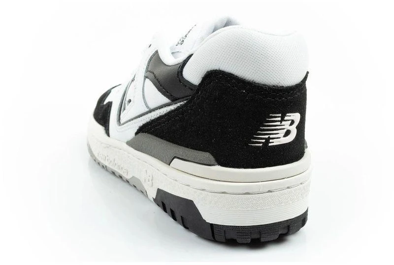 New Balance 550 jaunimo sportiniai bateliai odiniai madingi juodi balti