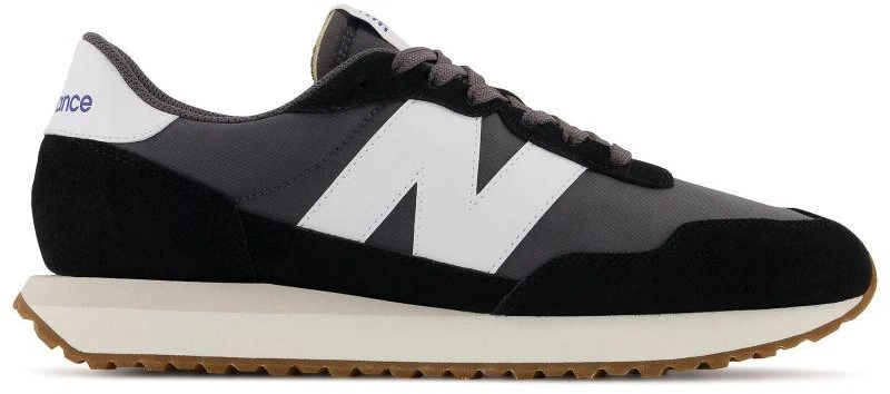 New Balance vyriški sportbačiai, zomšos odos laisvalaikio sportiniai bateliai, juodi (MS237GA)