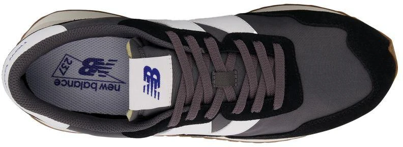 New Balance vyriški sportbačiai, zomšos odos laisvalaikio sportiniai bateliai, juodi (MS237GA)