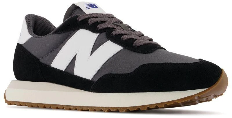 New Balance vyriški sportbačiai, zomšos odos laisvalaikio sportiniai bateliai, juodi (MS237GA)