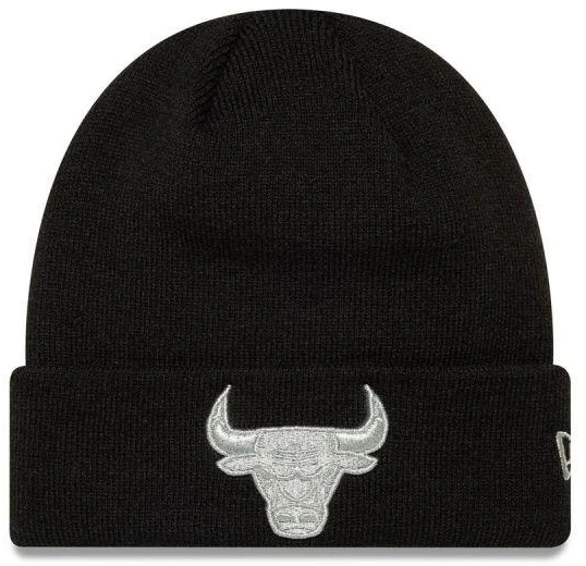 New Era NBA Chicago Bulls Metalinė Juoda Megzta Kepurė Su Atvartu - 60691272