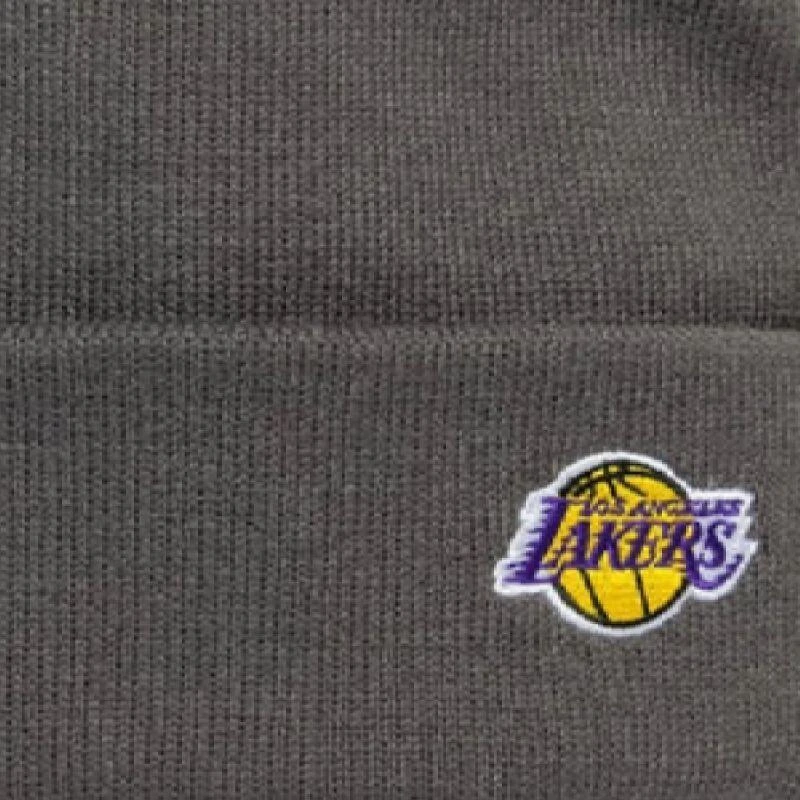 New Era NBA LA Los Angeles Lakers Mini logotipas Tamsiai pilka megzta kepurė su atvartu - 60691118