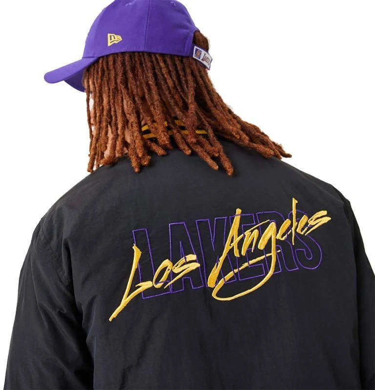New Era NBA Los Angeles Lakers Script Bomber Jacket - 60332205
