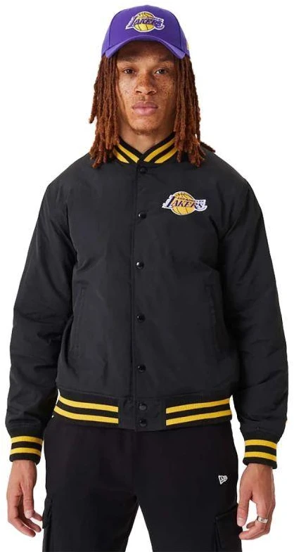 New Era NBA Los Angeles Lakers Script Bomber Jacket - 60332205