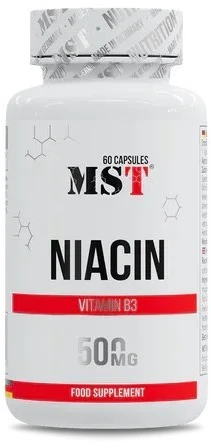 Niacino kapsulės MST 60 vnt
