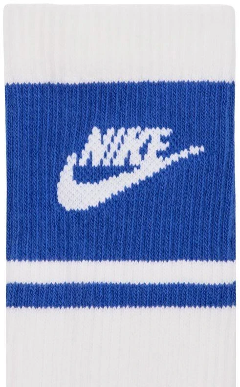 Nike Everyday Elevated ilgos kojinės, 3 poros, baltos ir mėlynos spalvos, IM7949 904
