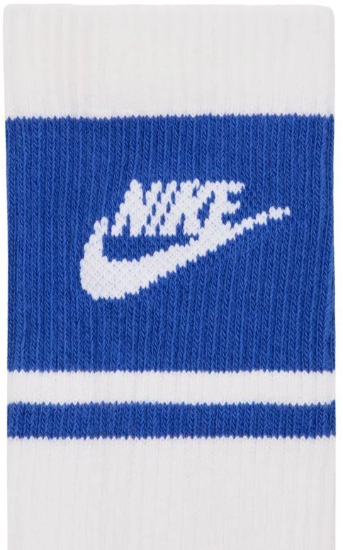Nike Everyday Elevated ilgos kojinės, 3 poros, baltos ir mėlynos spalvos, IM7949 904