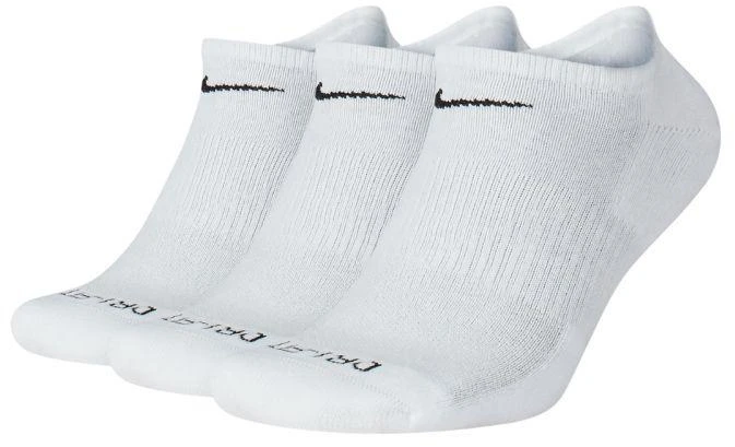 Nike Everyday Plus Amortizuojančios kojinės 3 poros baltos SX6889 100