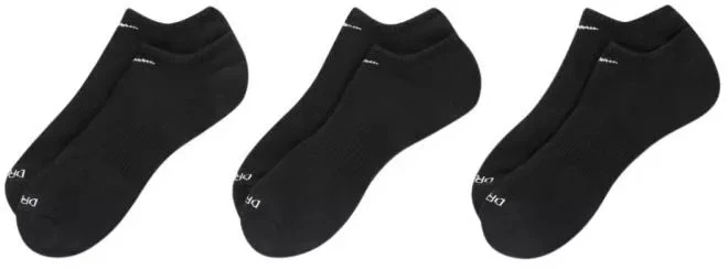 Nike Everyday Plus kojinės su paminkštinimu, 3 poros, juodos SX6889 010