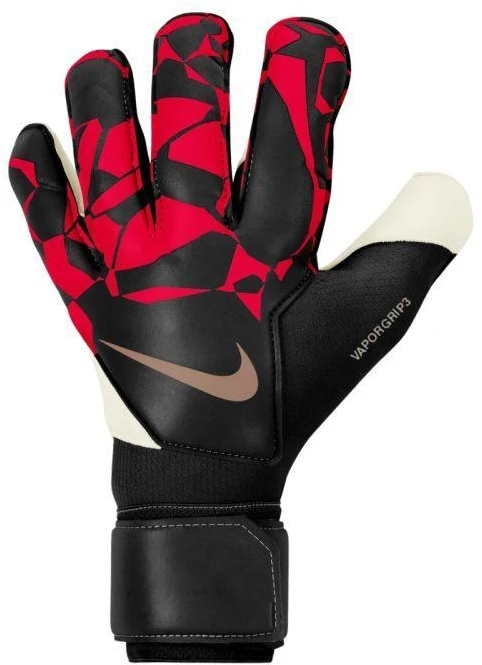 Nike Grip3 vartininko pirštinės, juodos, raudonos ir baltos spalvos HQ0256 010