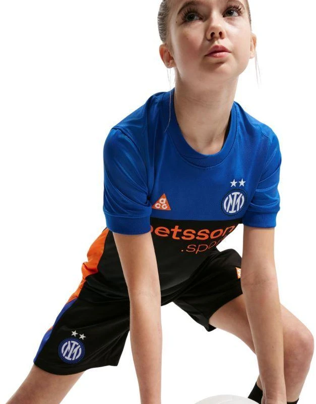 Nike „Inter Milan“ 2026 m. „Stadium SE“ vaikiški marškinėliai, juodos ir mėlynos spalvos, IB3536 413