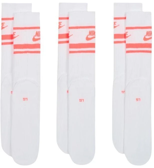 Nike NK Nsw Everyday Essential CR Kojinės 3 poros Baltos DX5089 100