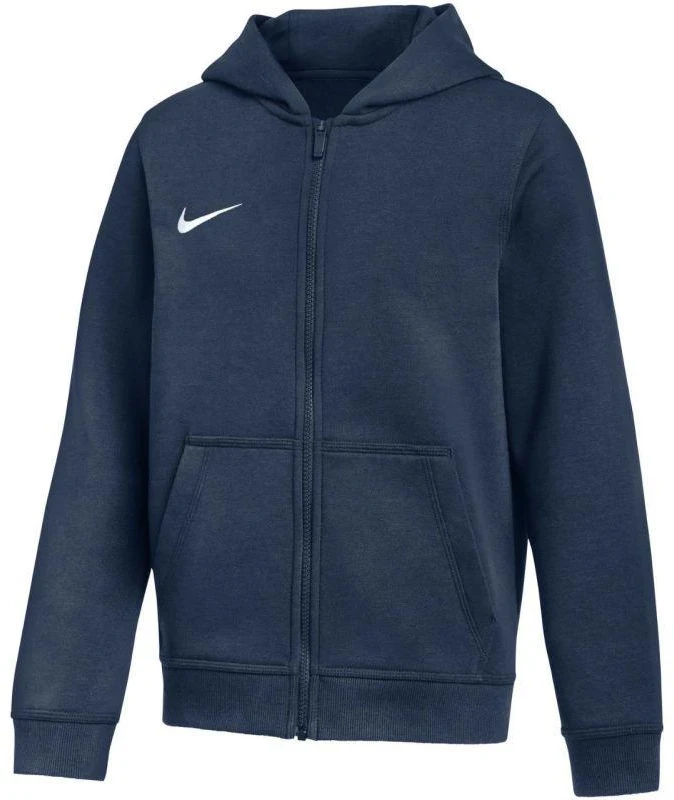Nike Park 26 Fleece Džemperis su gobtuvu ir pilnu užtrauktuku vaikams, tamsiai mėlynas IB1232 410