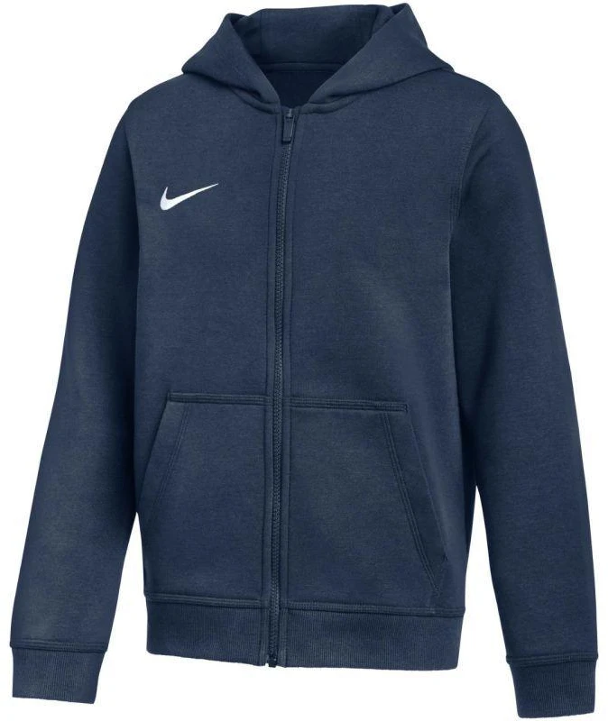 Nike Park 26 Fleece Džemperis su gobtuvu ir pilnu užtrauktuku vaikams, tamsiai mėlynas IB1232 410