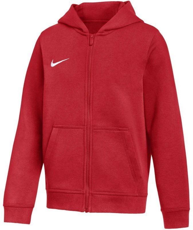 Nike Park 26 Fleece pilnu užtrauktuku su gobtuvu vaikams Raudonas IB1232 657
