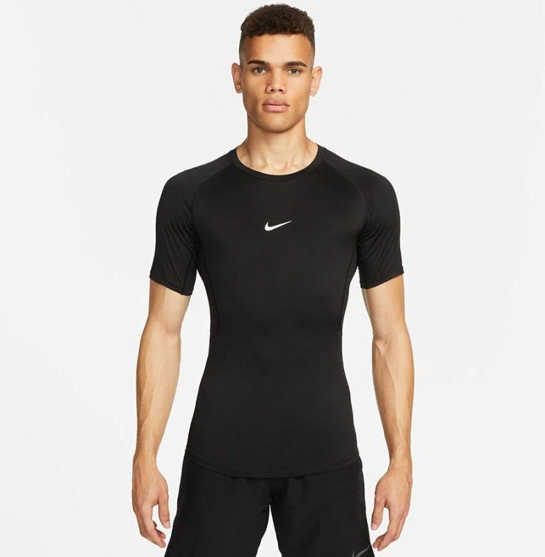 Nike Pro prigludusio silueto trumpomis rankovėmis Dri-FIT treniruočių marškinėliai FB7932-010
