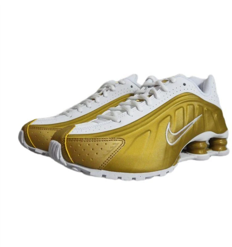 Nike Shox R4 Metalinis auksas Balta (GS) sportbačiai - CW2626-700
