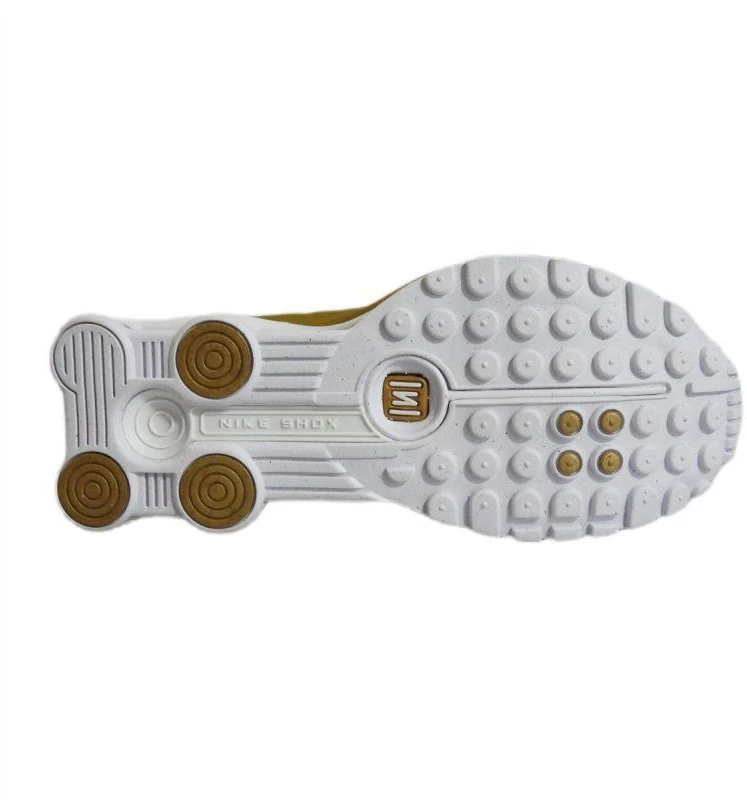 Nike Shox R4 Metalinis auksas Balta (GS) sportbačiai - CW2626-700