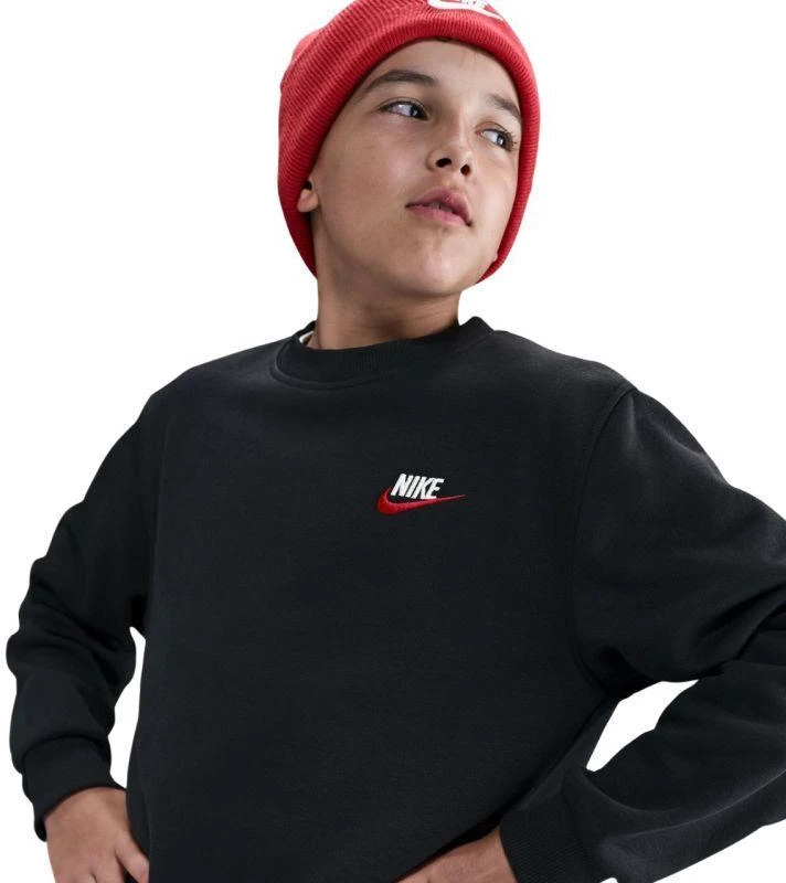 Nike Sportswear Club Fleece Vaikiškas bliuzonas Juodas FD3006 012