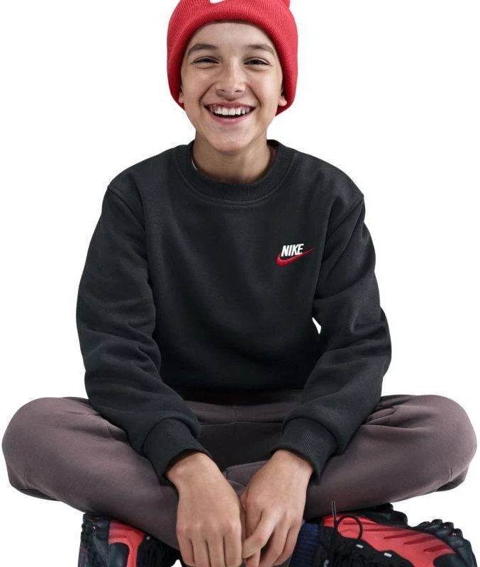 Nike Sportswear Club Fleece Vaikiškas bliuzonas Juodas FD3006 012