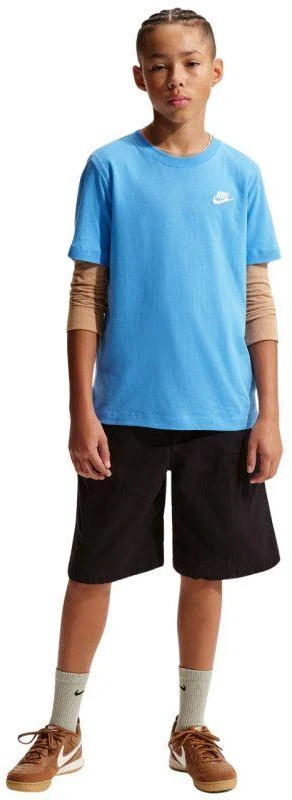 Nike Sportswear vaikiški marškinėliai šviesiai mėlyni FZ5177 412