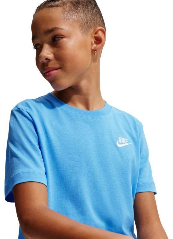 Nike Sportswear vaikiški marškinėliai šviesiai mėlyni FZ5177 412