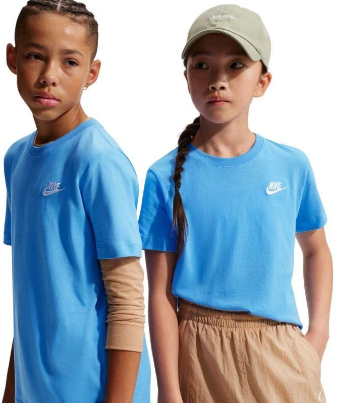 Nike Sportswear vaikiški marškinėliai šviesiai mėlyni FZ5177 412
