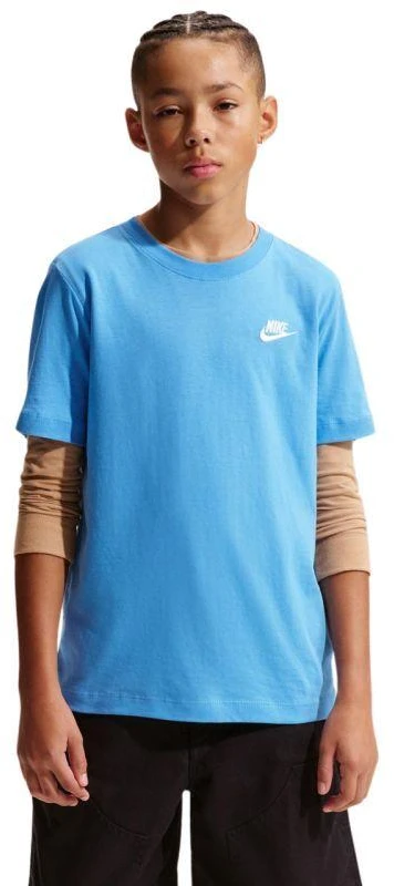 Nike Sportswear vaikiški marškinėliai šviesiai mėlyni FZ5177 412
