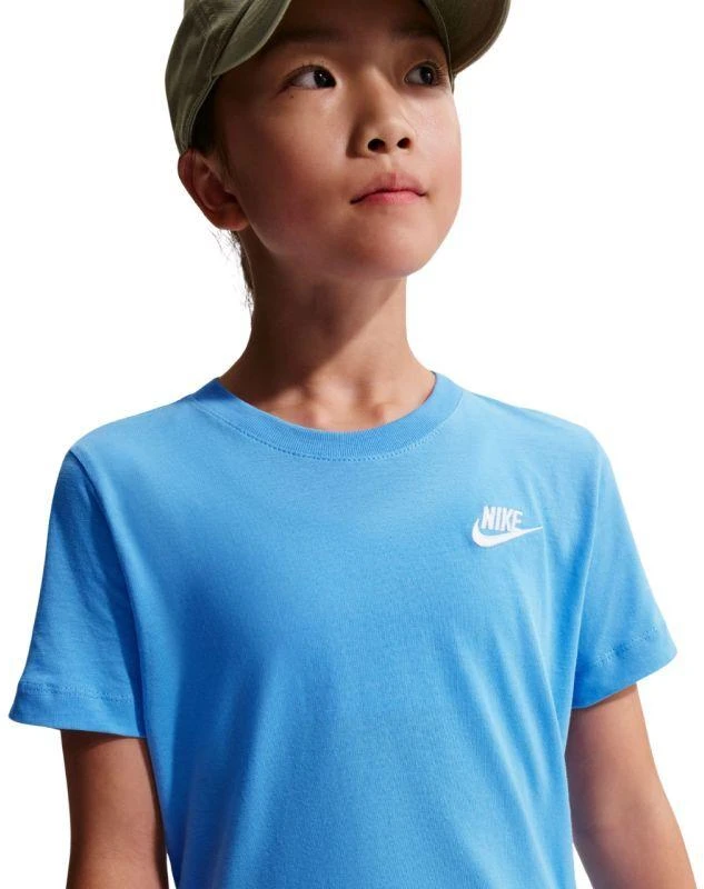 Nike Sportswear vaikiški marškinėliai šviesiai mėlyni FZ5177 412