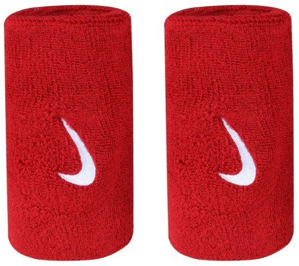 Riešinės sportui plačios Nike Swoosh raudonos 2vnt. NNN05601