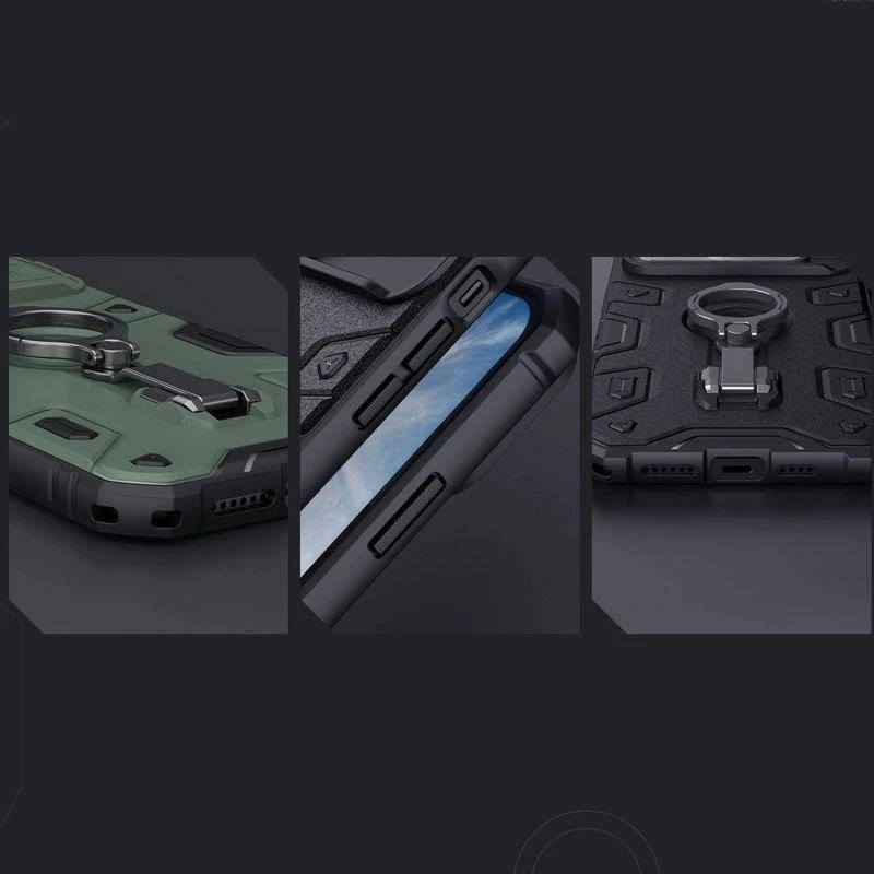 Nillkin CamShield Armor Pro Apple iPhone 14 Plus armored with camera ring stand dėklas telefonui mėlynos spalvos