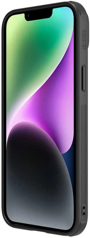 Apple iPhone 14 Plus Nillkin Camshield Leather S dėklas juodos spalvos