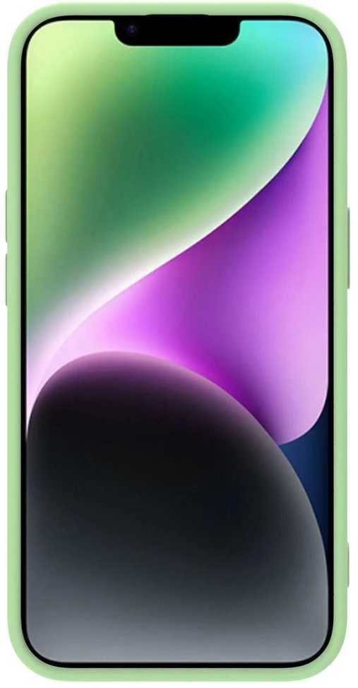 Dėklas Nillkin CamShield Silky Magnetic Silicone Apple iPhone 14 Plus šviesiai žalias