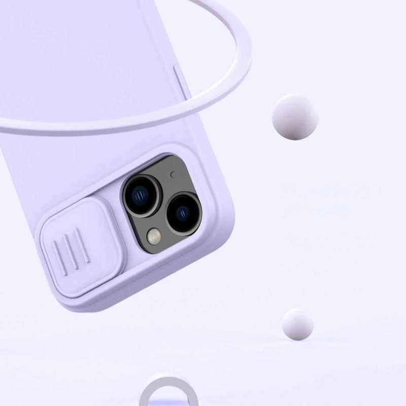 Dėklas Nillkin CamShield Silky Magnetic Silicone Apple iPhone 14 Plus šviesiai žalias