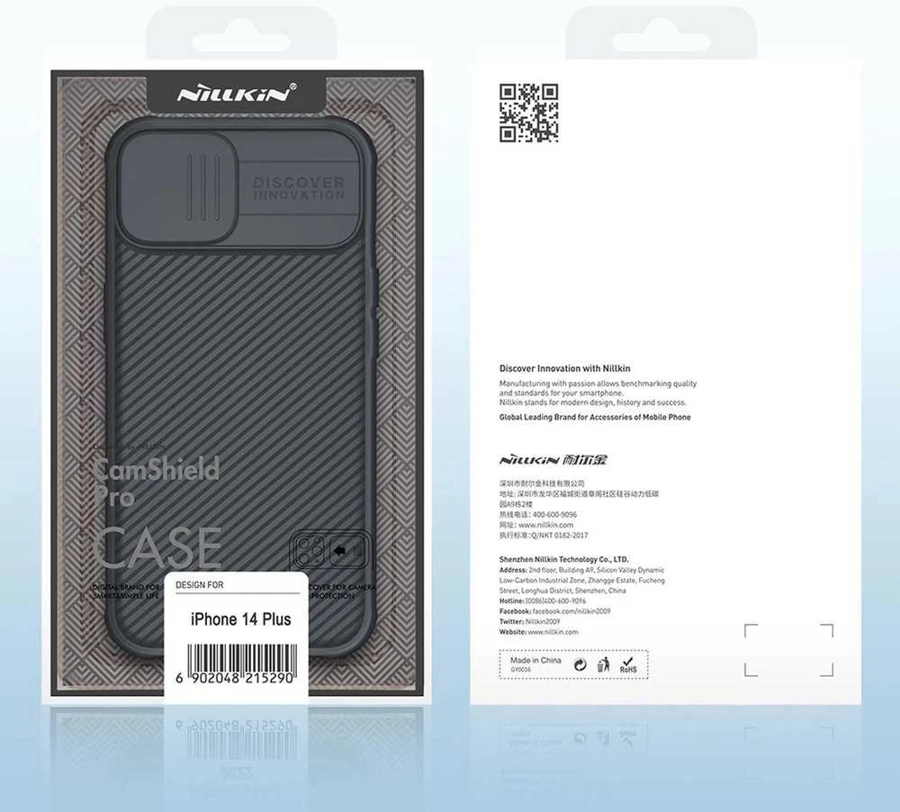 Nillkin CamShield Pro Apple iPhone 14 Plus Armored Camera Protector dėklas telefonui žalios spalvos
