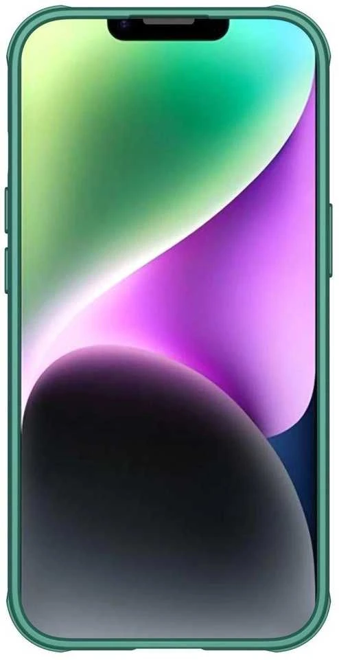 Nillkin CamShield Pro Apple iPhone 14 Plus Armored Camera Protector dėklas telefonui žalios spalvos