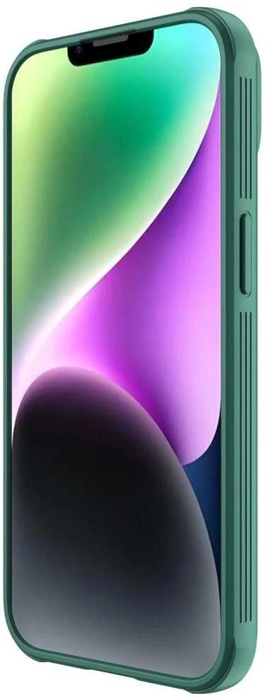 Nillkin CamShield Pro Apple iPhone 14 Plus Armored Camera Protector dėklas telefonui žalios spalvos