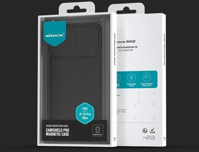 Nillkin CamShield Pro Magnetic Apple iPhone 15 Plus with Camera Protector – dėklas telefonui žalios spalvos