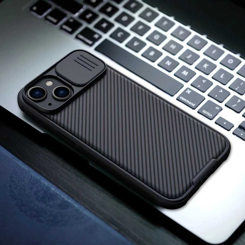 Nillkin CamShield Pro Magnetic Apple iPhone 14 Plus Camera Protector dėklas telefonui juodos spalvos (with MagSafe)